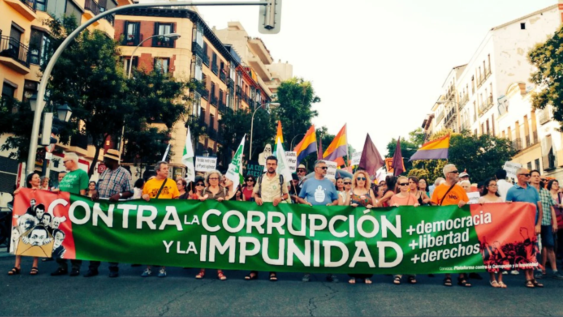 Manifestación contra la corrupción en Madrid
