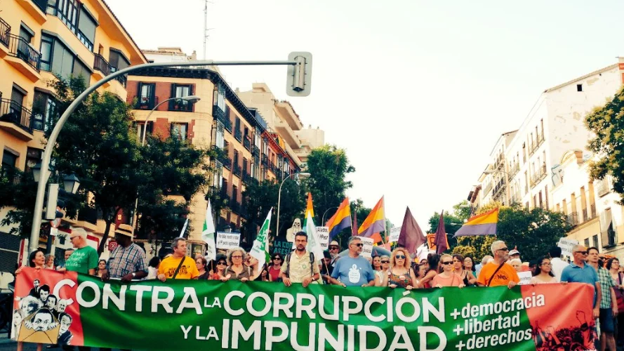 Manifestación contra la corrupción en Madrid