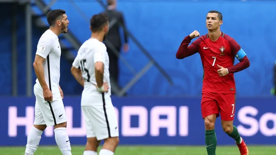 Cristiano Ronaldo celebra su gol ante Nueva Zelanda Cristiano Ronaldo celebra su gol ante Nueva Zelanda
