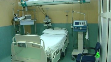 Una habitación de un hospital público de Madrid 