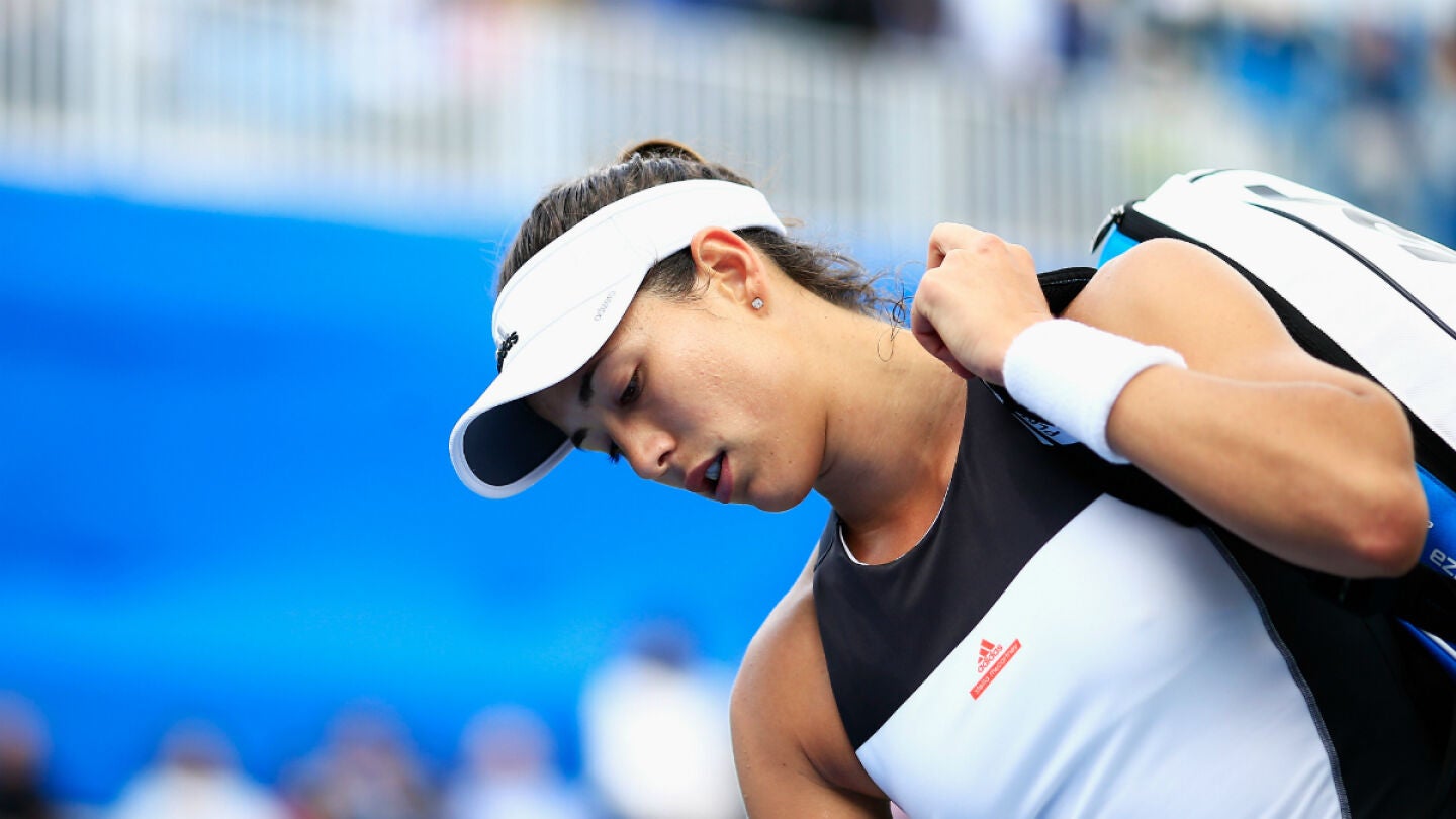 Muguruza, cabizbaja