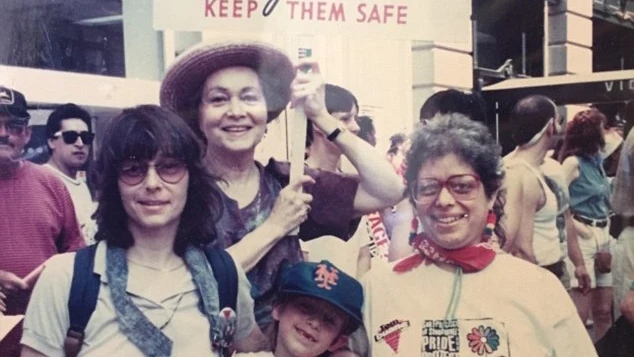 Frances Sally en la manifestación de 1970