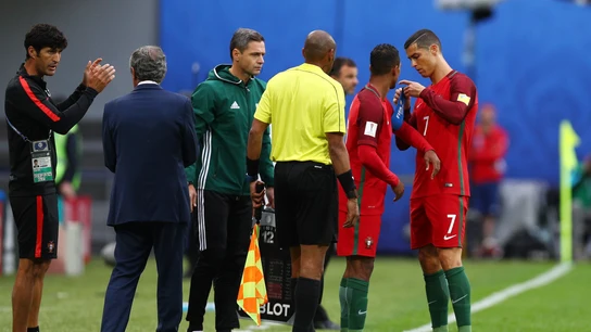 Cristiano Ronaldo, en un partido de Portugal en la Copa Confederaciones Cristiano Ronaldo, en un partido de Portugal en la Copa Confederaciones