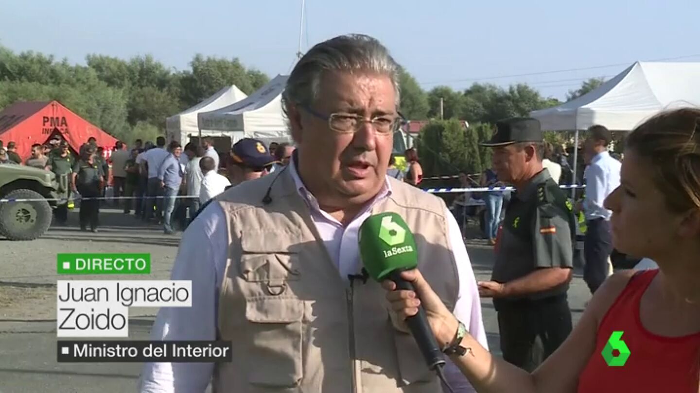 El ministro Zoido pide comprensi&oacute;n y tranquilidad tras el incendio en Huelva: "La situaci&oacute;n est&aacute; controlada"