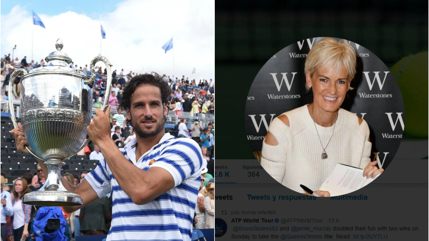 La felicitación de la madre de Murray a Feliciano La felicitación de la madre de Murray a Feliciano