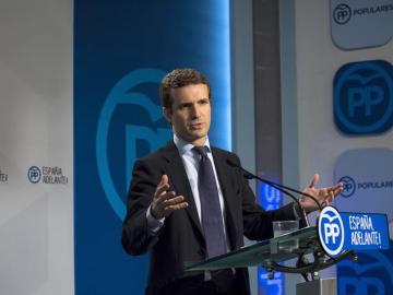 El portavoz del PP, Pablo Casado El portavoz del PP, Pablo Casado