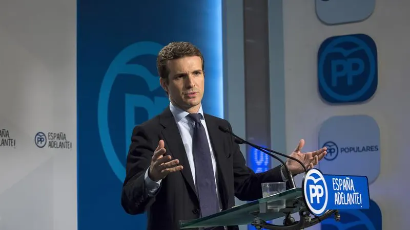 El portavoz del PP, Pablo Casado