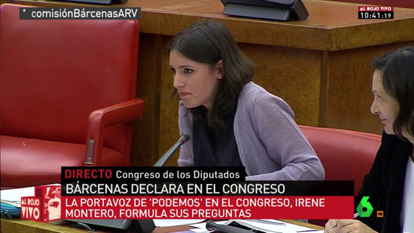 Irene Montero pregunta a Luis B&aacute;rcenas