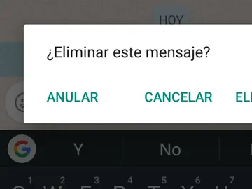 Botón "Anular" de Whatsapp Botón "Anular" de Whatsapp