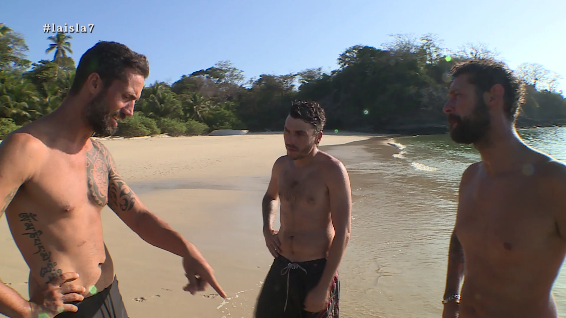 Antonio, Daniel y David Isaac en La Isla