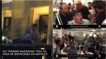 Maradona da la nota en su visita a Nápoles