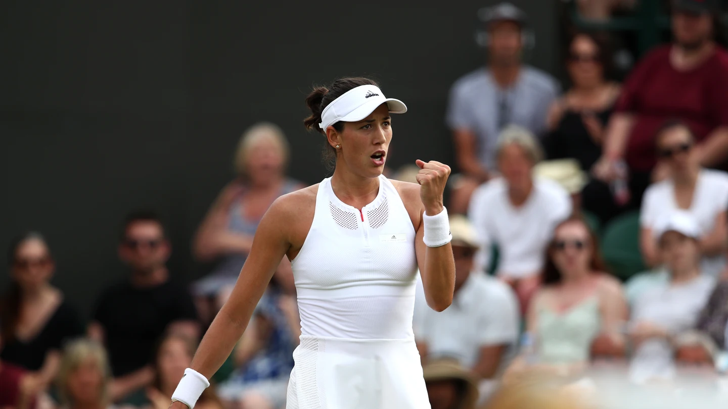 Muguruza celebrando la victoria Muguruza celebrando la victoria