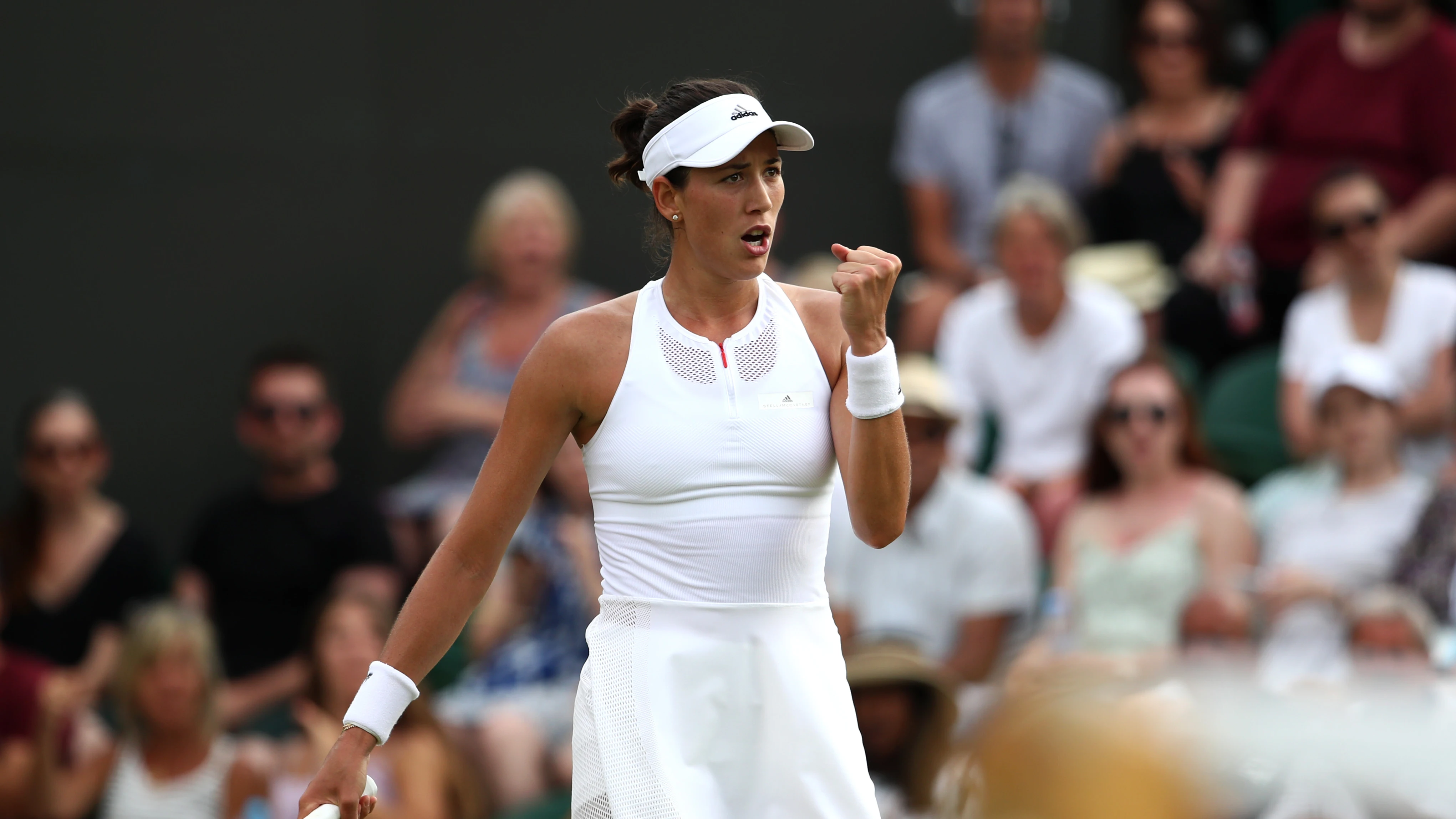 Muguruza celebrando la victoria Muguruza celebrando la victoria