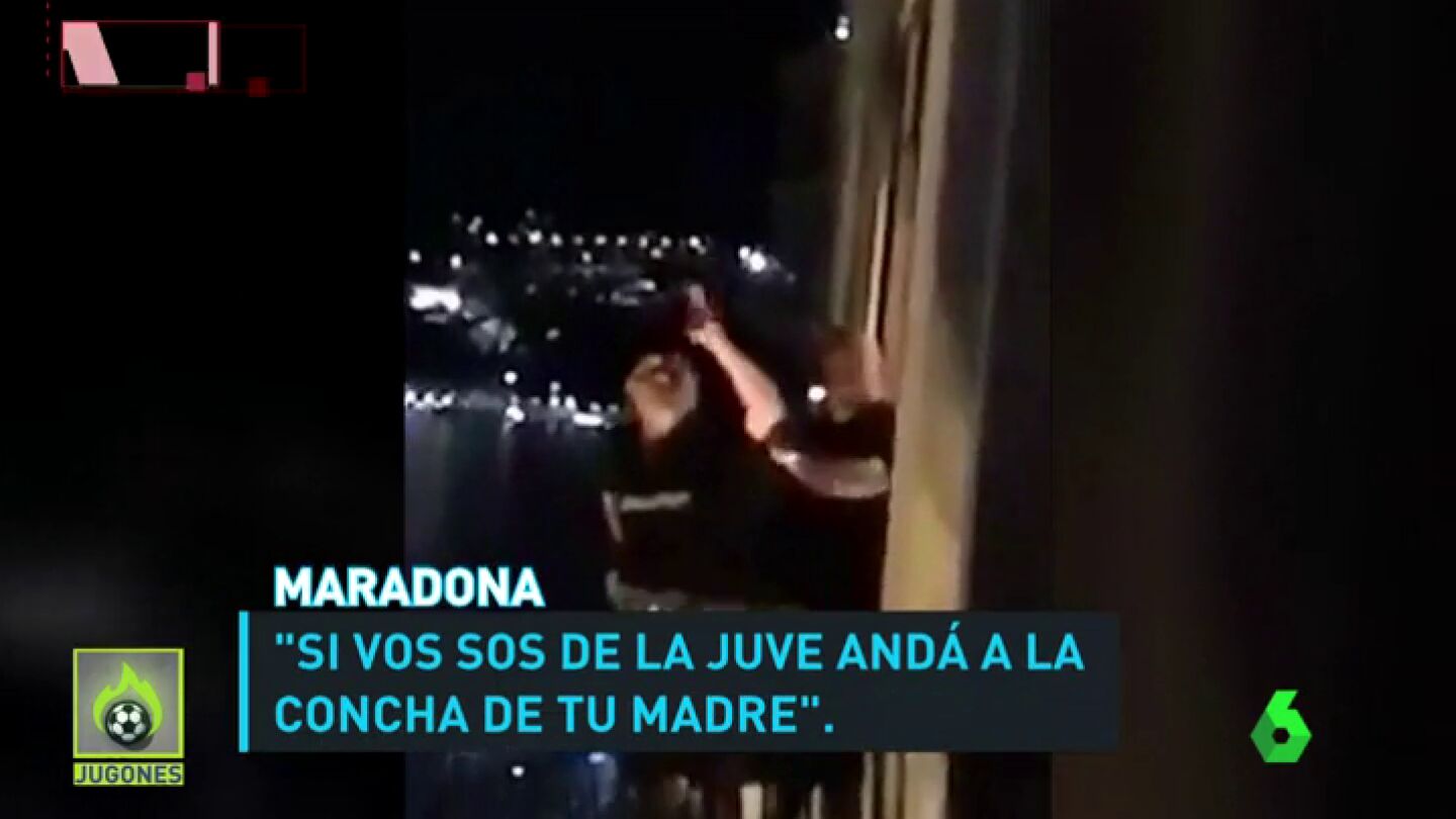 Maradona insulta por error a un aficionado del N&aacute;poles: "And&aacute; a la concha de tu madre"