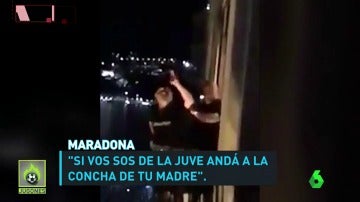 Maradona insulta por error a un aficionado del Nápoles: "Andá a la concha de tu madre"
