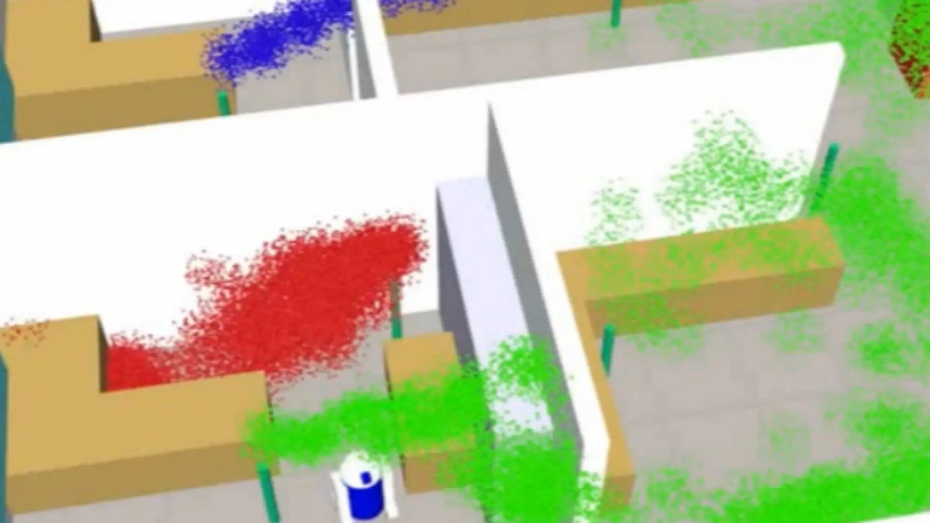 Un escenario virtual 3D para entrenar a robots sabuesos de gases
