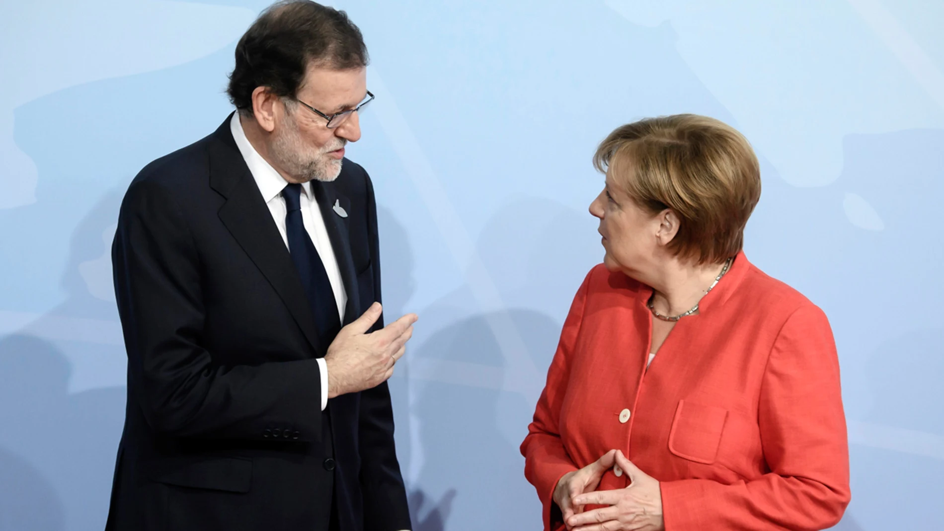 Mariano Rajoy y Angela Merkel en la cumbre del G-20