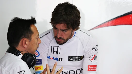 Fernando Alonso, con el jefe de Honda Fernando Alonso, con el jefe de Honda