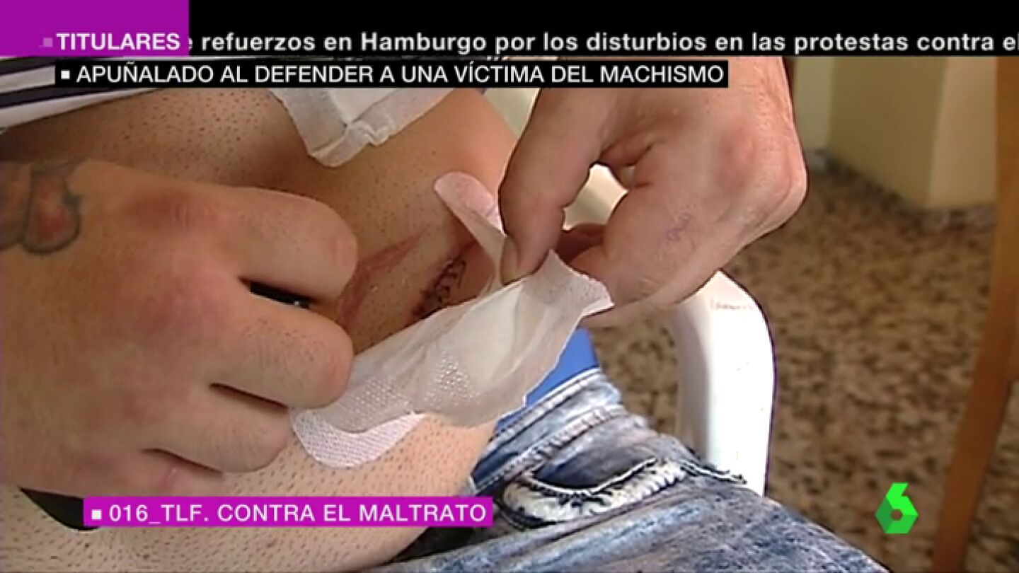 Recibe cuatro cuchilladas tras defender a una v&iacute;ctima de violencia machista