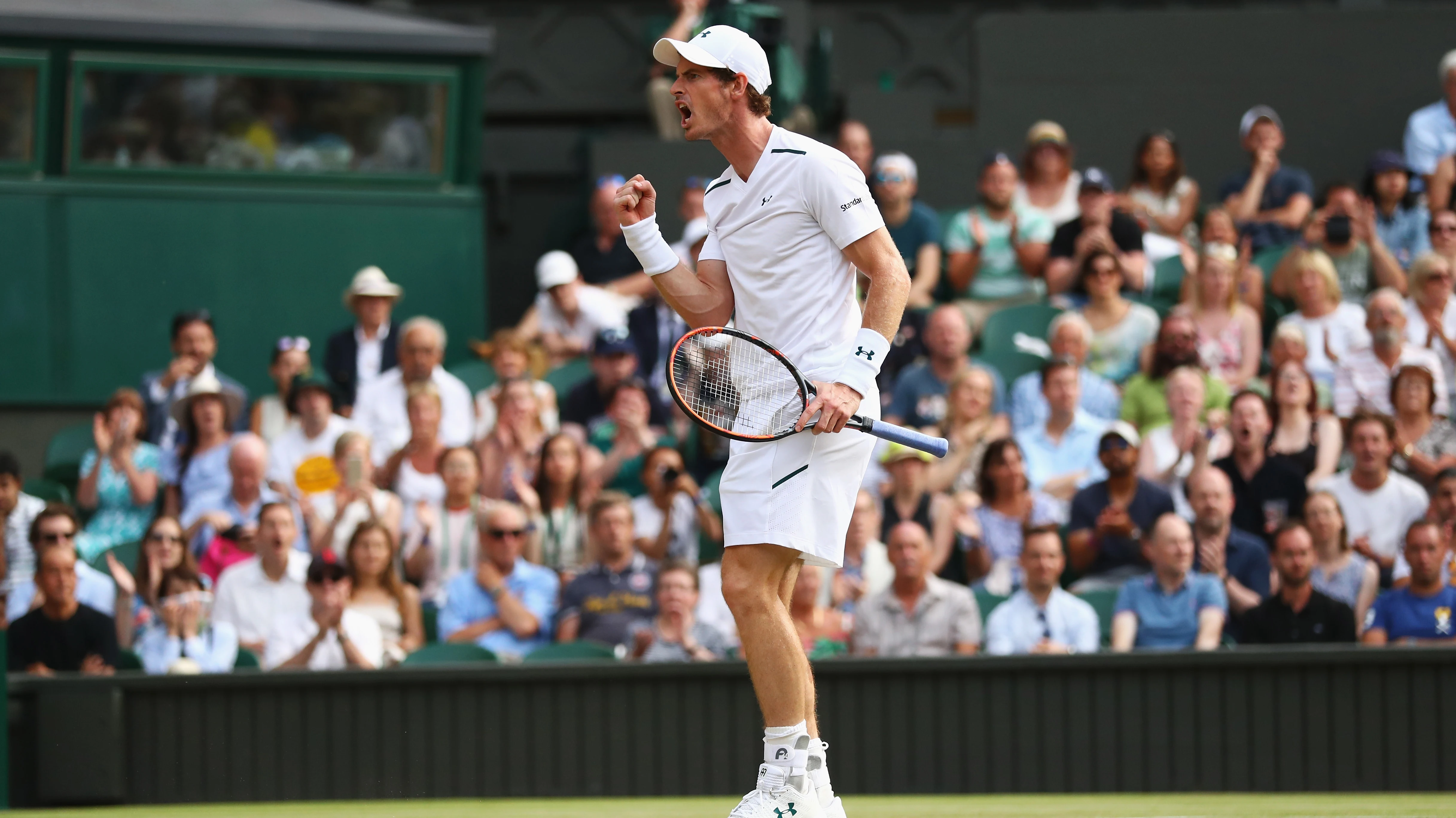 Andy Murray celebra un punto ante Fognini