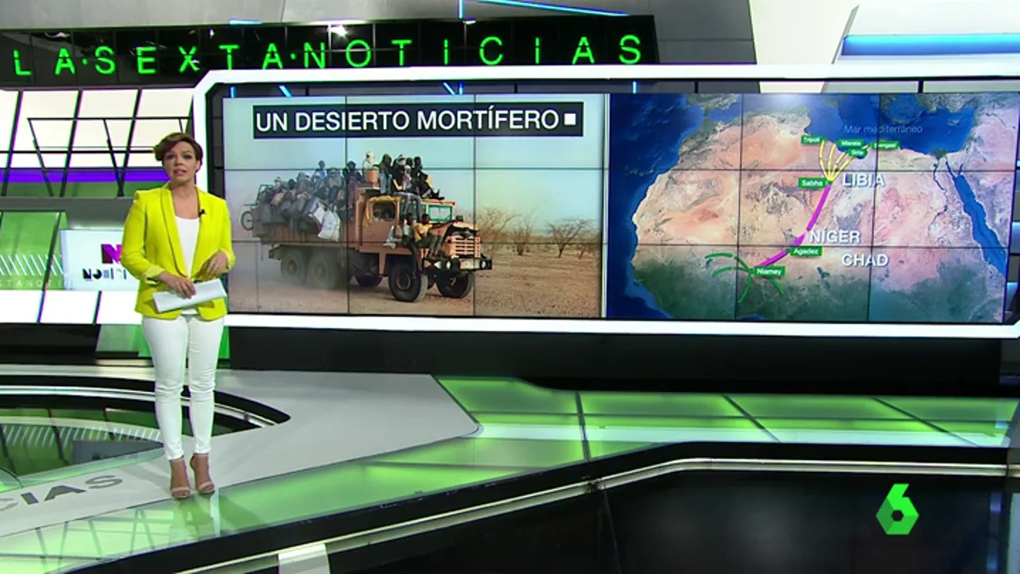 La ruta de los migrantes de camino a Libia La ruta de los migrantes de camino a Libia