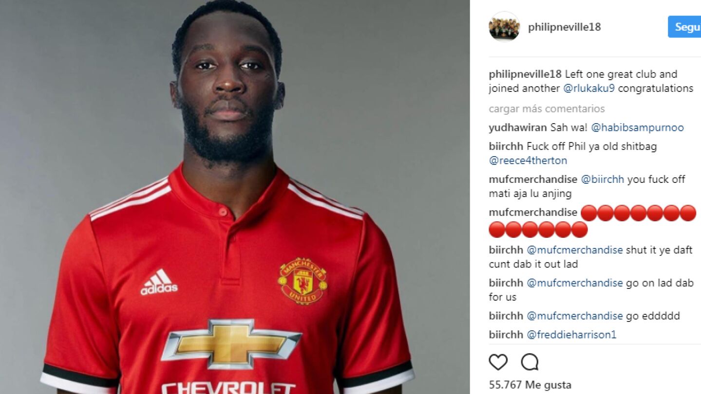Lukaku, con la camiseta del United