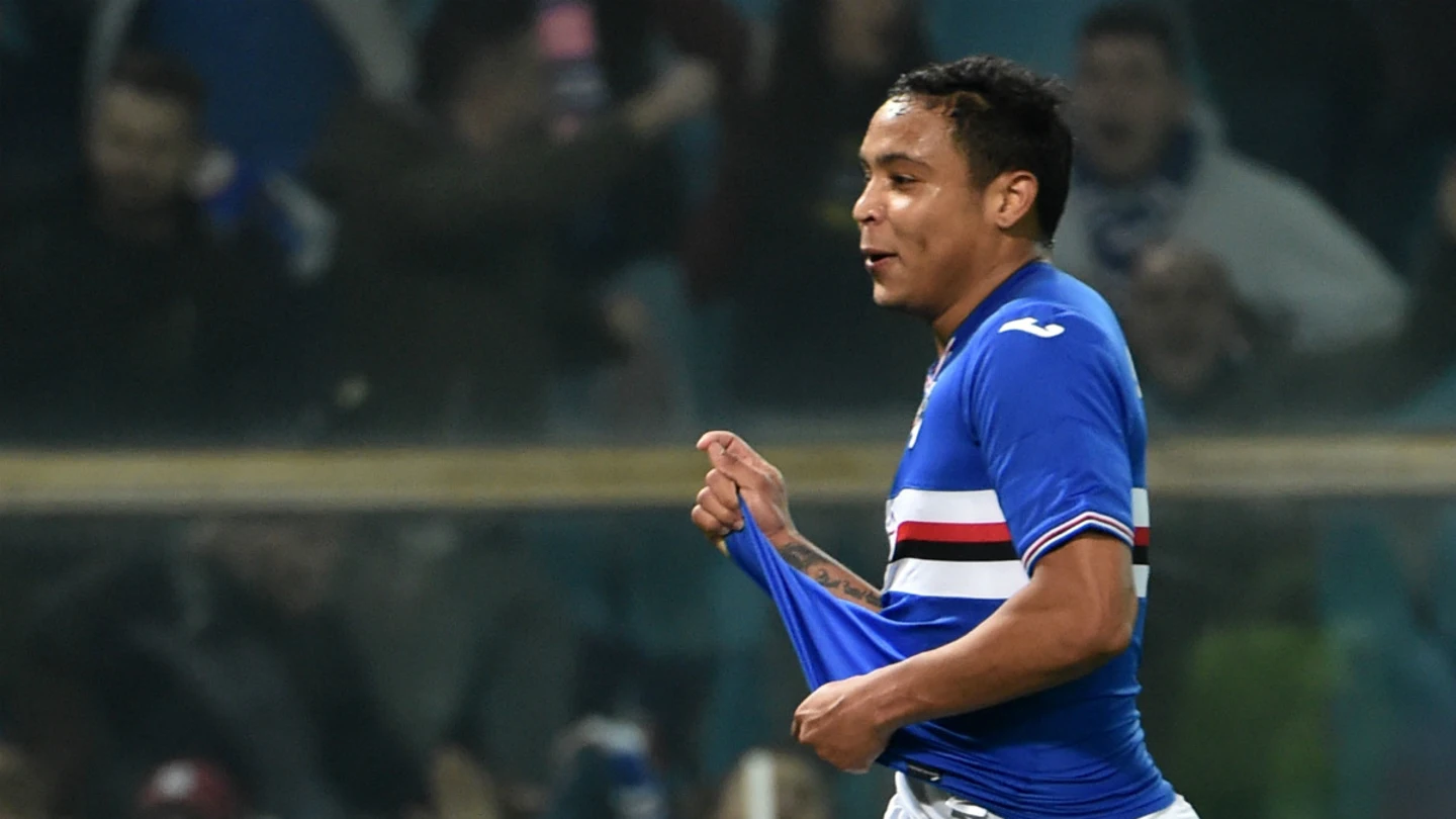 Muriel celebra un gol con la Sampdoria Muriel celebra un gol con la Sampdoria