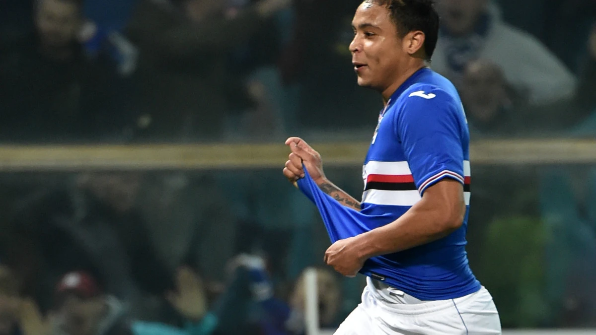 Muriel celebra un gol con la Sampdoria