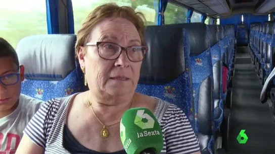 Señora en un autobús Señora en un autobús