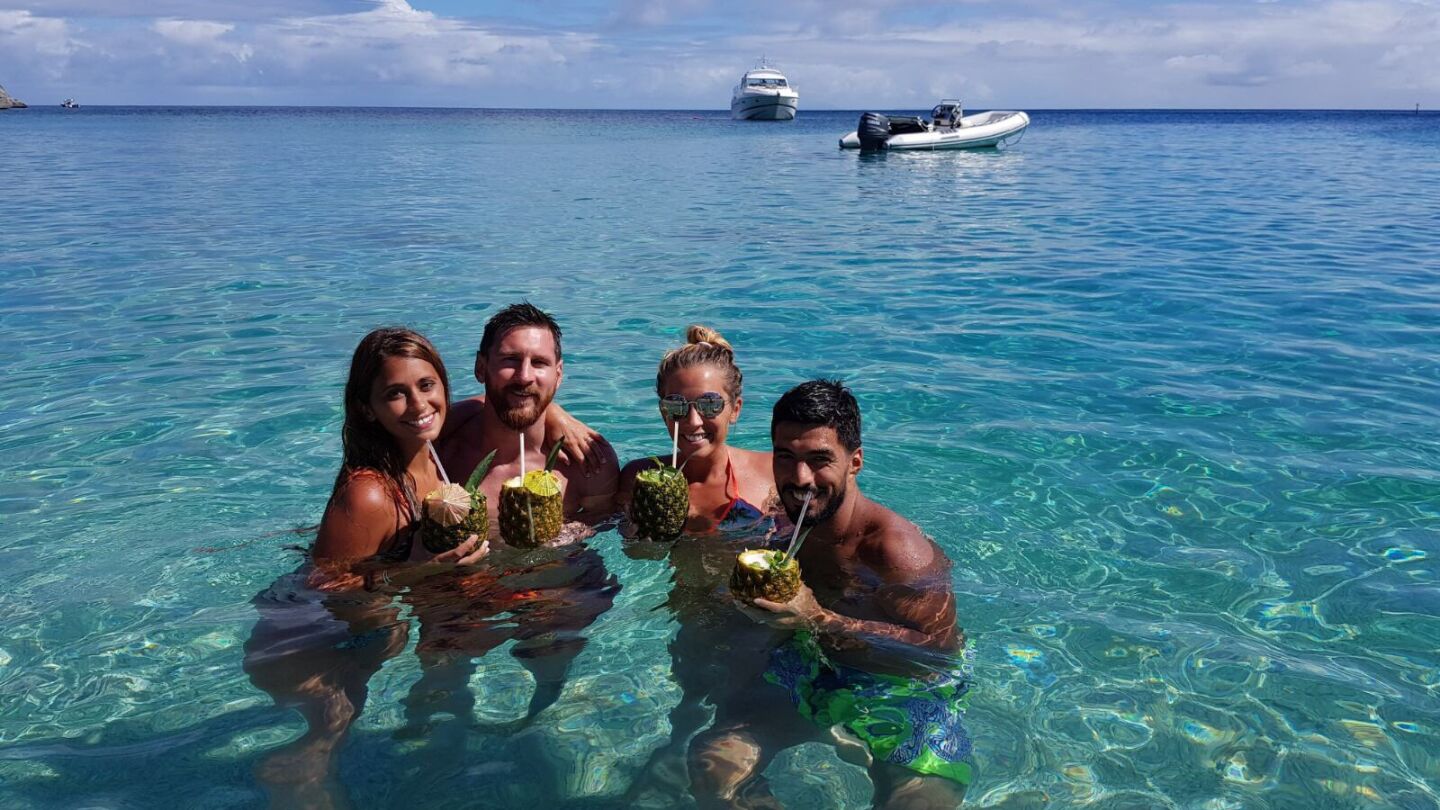 Messi y Su&aacute;rez, juntos en sus vacaciones