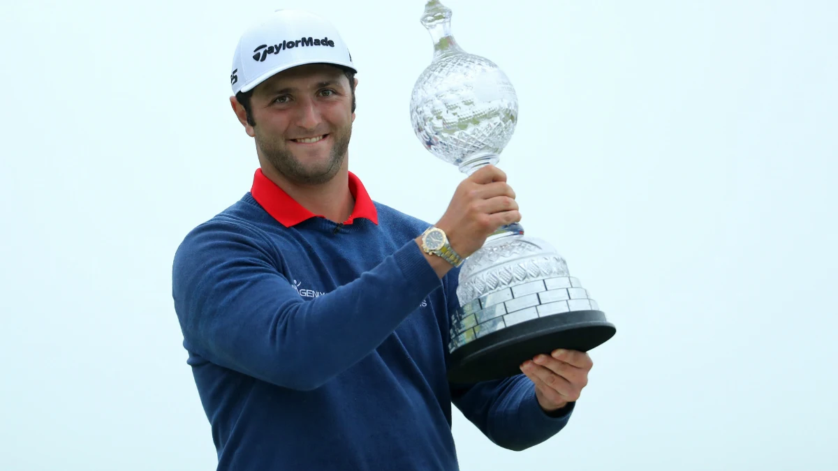 Jon Rahm, con el trofeo del Abierto de Irlanda