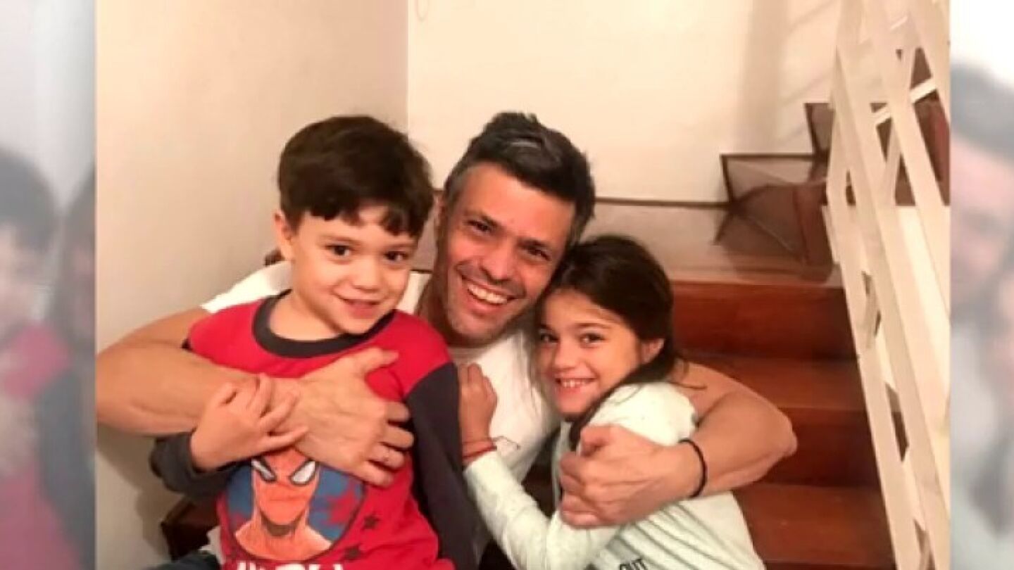 Leopoldo L&oacute;pez y sus hijos