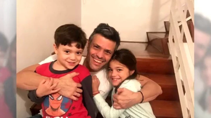 Leopoldo López y sus hijos