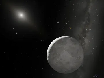 Representación artística de Eris Representación artística de Eris