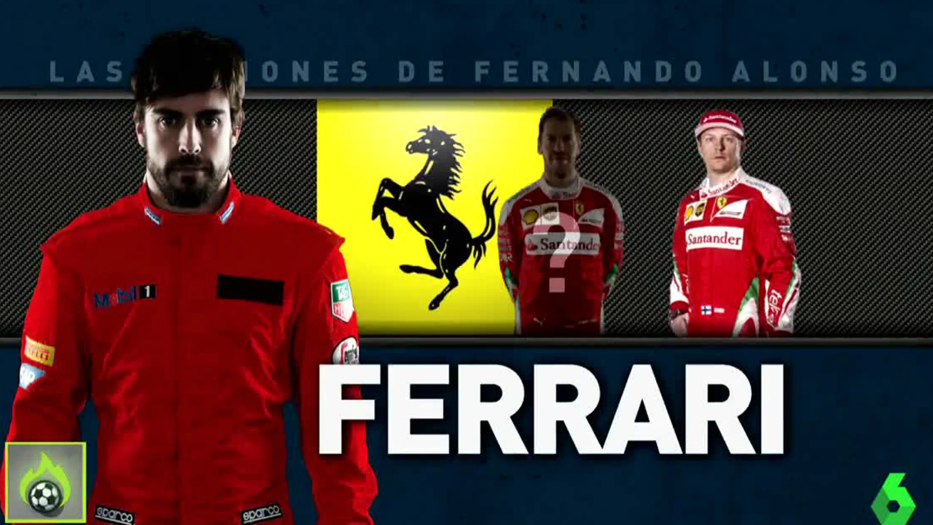 Fernando Alonso, con los colores de Ferrari
