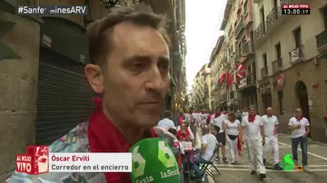 Óscar Erviti, corredor de los encierros de San Fermín