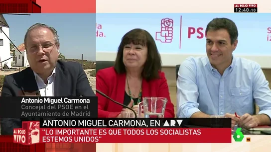 Carmona: "Quiero liderar la integración de los socialistas" Carmona: "Quiero liderar la integración de los socialistas"