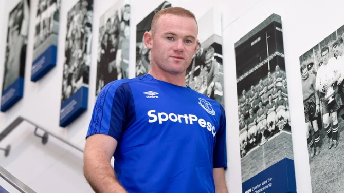 Wayne Rooney con la camiseta del Everton Wayne Rooney con la camiseta del Everton