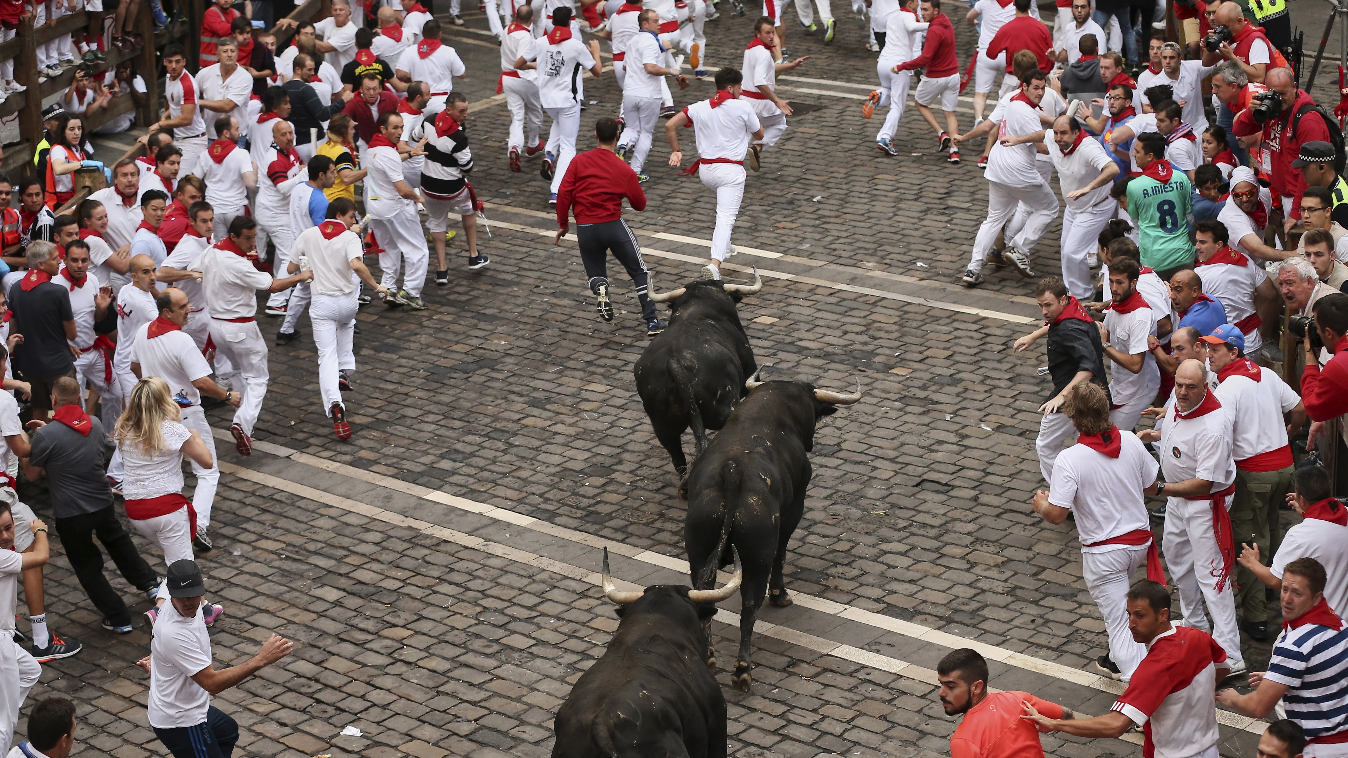 Los toros de Jandilla han protagonizado el encierro más rápido de los sanfermines 2017.