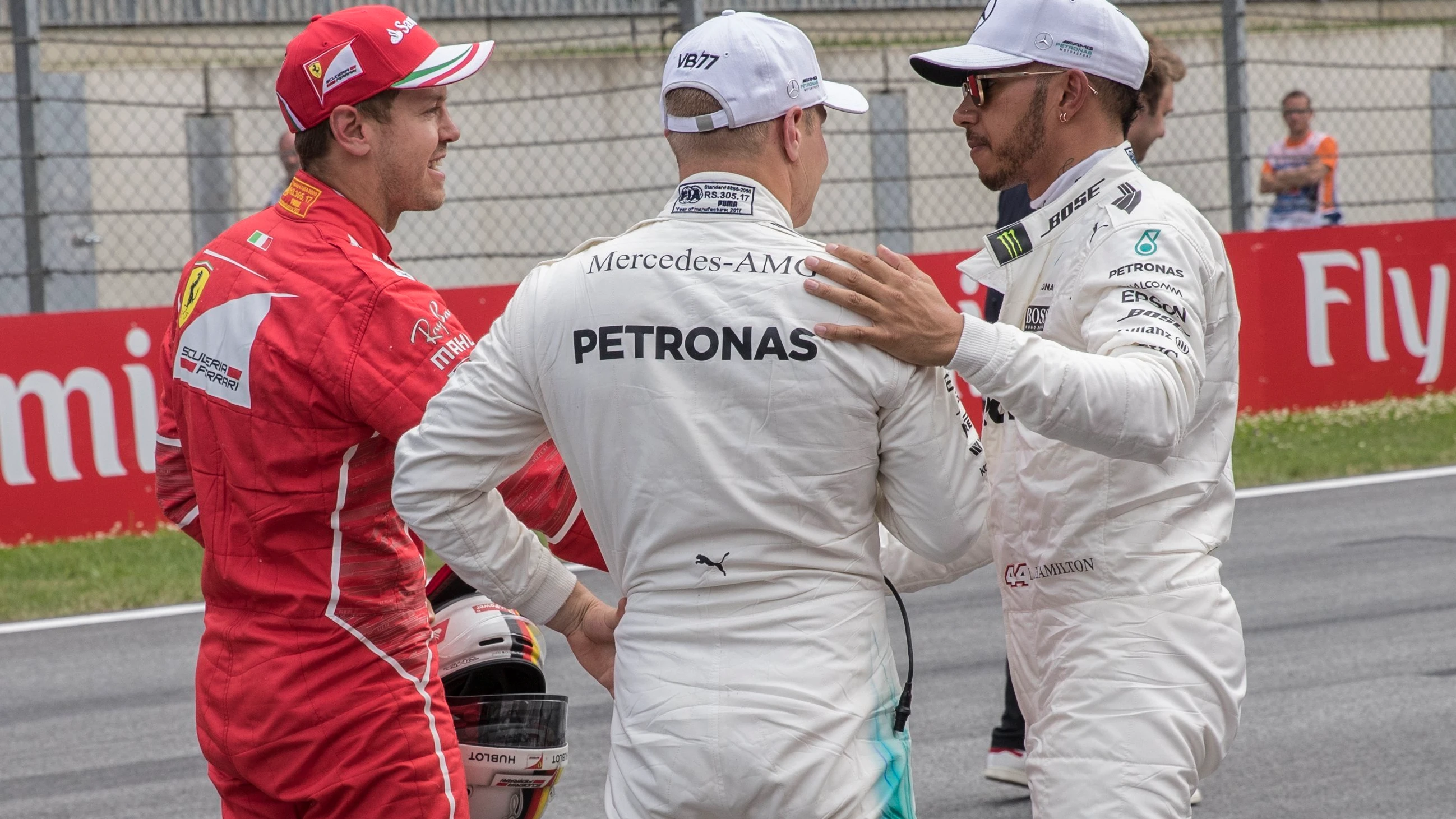 Vettel y Hamilton, en el trazado de Spielberg