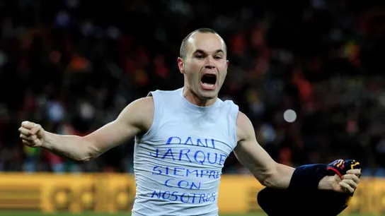 Andrés Iniesta celebra su gol ante Holanda en la final del Mundial Andrés Iniesta celebra su gol ante Holanda en la final del Mundial