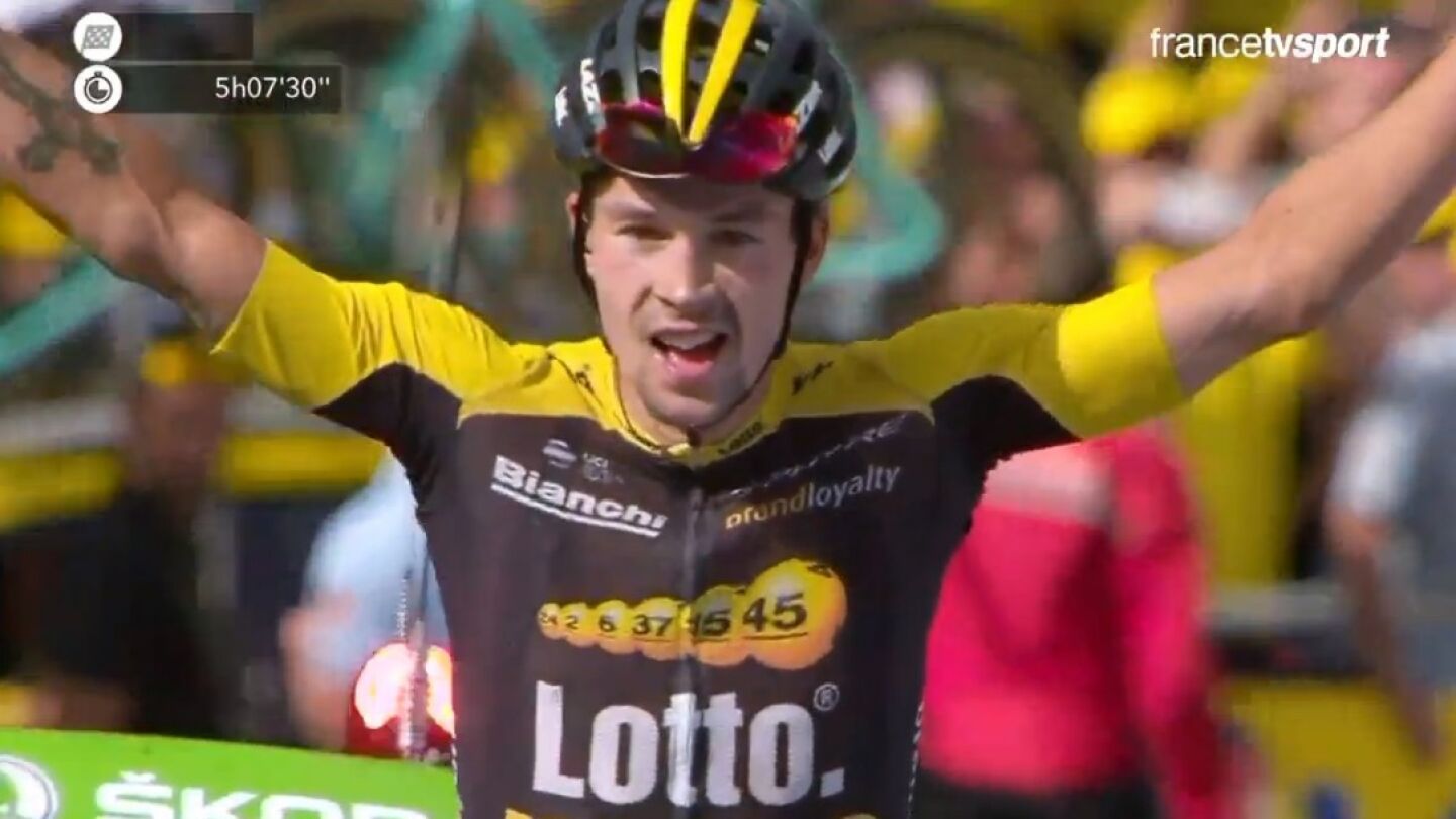 Roglic celebra su victoria en el Tour de Francia