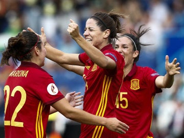 Vicky Losada celebra su gol ante Portugal Vicky Losada celebra su gol ante Portugal