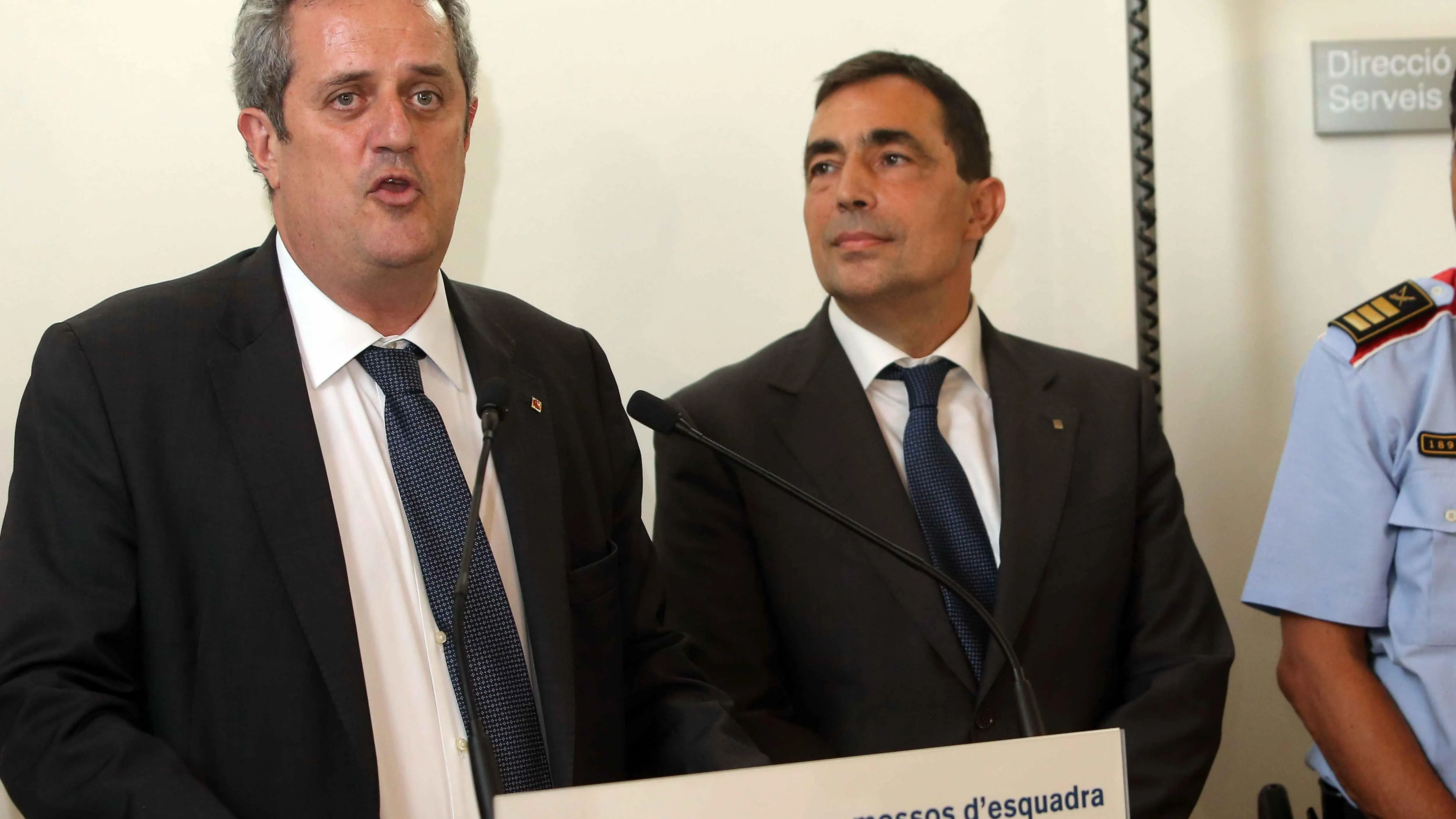 Joaquim Forn y Pere Soler, durante su encuentro Joaquim Forn y Pere Soler, durante su encuentro