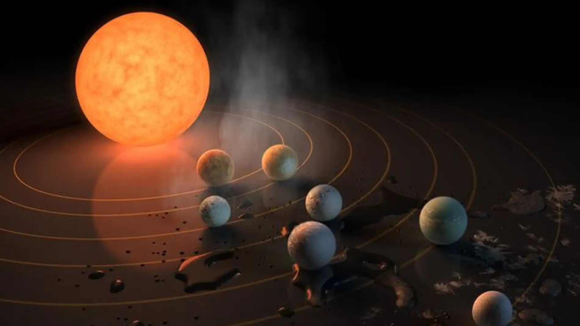 La atmosfera de los planetas de TRAPPIST 1 podria haber sido destruida