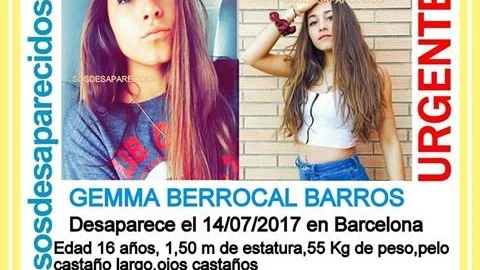 Gemma Berrocal, desaparecida en Barcelona