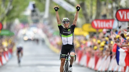 Edvald Boasson Hagen celebra su victoria en la etapa 19 del Tour de Francia Edvald Boasson Hagen celebra su victoria en la etapa 19 del Tour de Francia