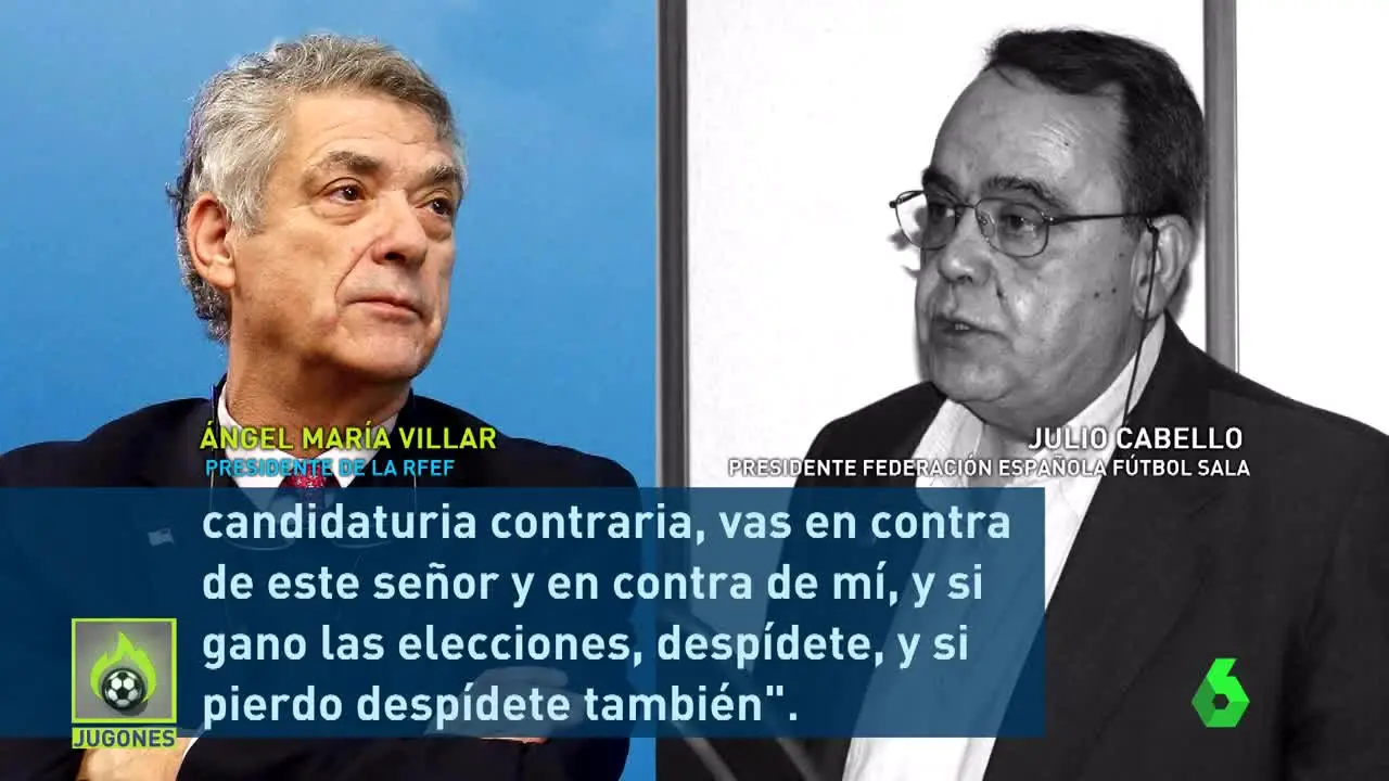 Villar, al presidente de la Federación Española de Fútbol Sala