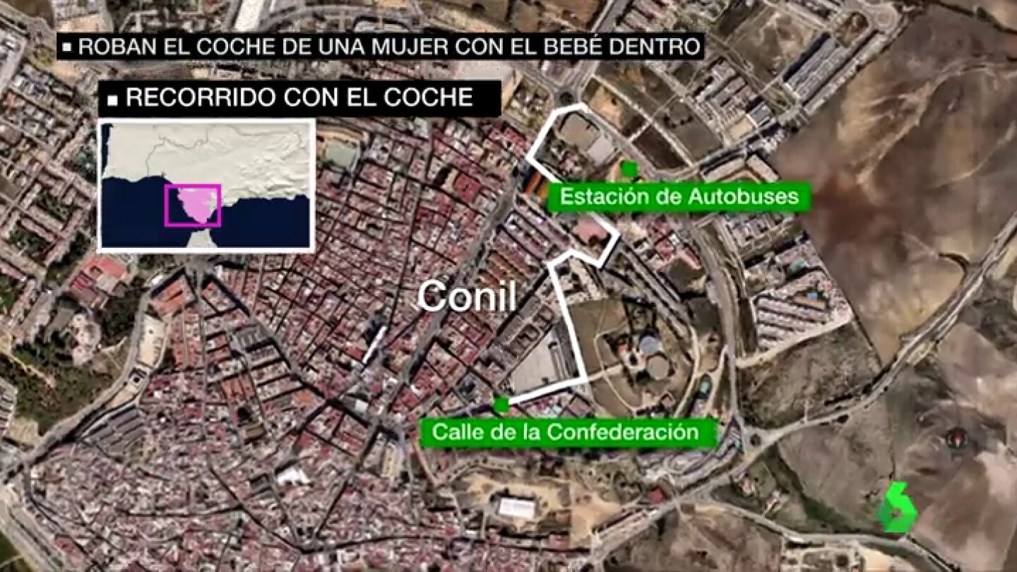 Una testigo del robo en Conil de un coche con una mujer y un beb&eacute; dentro: "La cr&iacute;a tiene un rasgu&ntilde;o en el dedo"