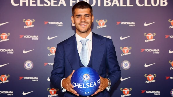 Álvaro Morata, en su presentación con el Chelsea